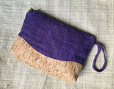 Grande pochette en chanvre et liège I Plusieurs coloris